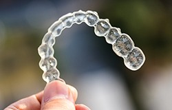 Close up of Invisalign in Bartlesville aligner 