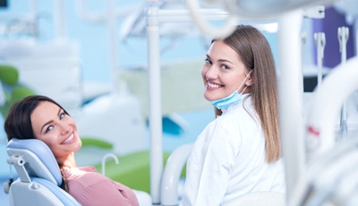 Woman at MetLife dentist in Bartlesville