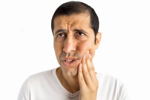 person with a toothache
