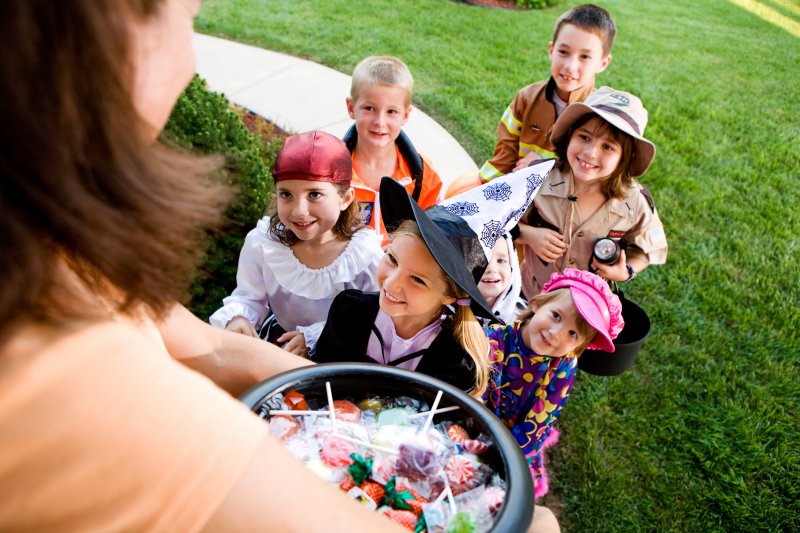 Kids trick or treating