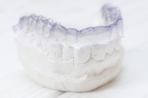 Clear aligner on dental mold