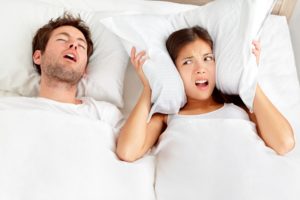 Woman unable to sleep from man snoring